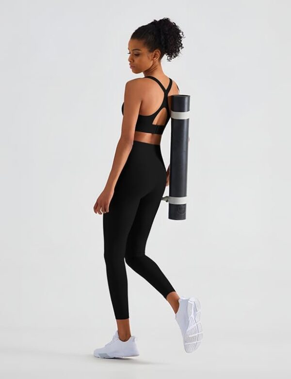 3 Pack Leggings for Women High Waisted No See-Through Tummy Control Soft Yoga Pants Womens Workout Athletic Running Leggings - Image 2