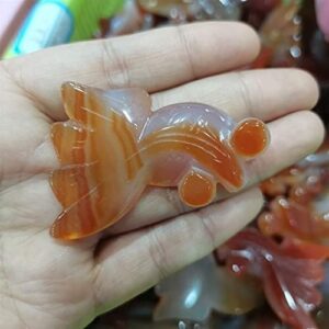 Home Collections Health & Household Natural Agate Goldfish Crystal Crystal Carved Animal Polished Gemstone Crystal