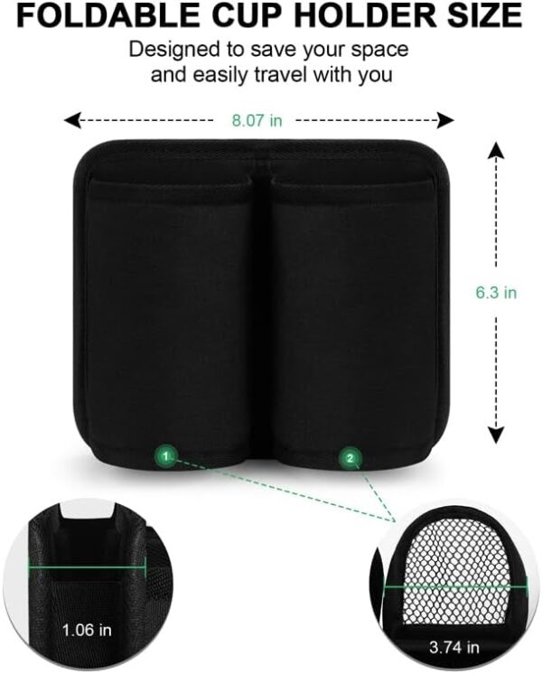 Accmor Luggage Travel Cup Holder,Universal Suitcase Cup Holder, Free Hands Suitcase Drinks Beverage Holder, Luggage Cup Caddy Gifts for Travelers Flight Attendants - Image 7