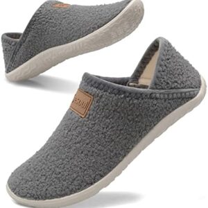 Spesoul Fuzzy House Slippers for Women Men Indoor Closed Back Lightweight Cozy Faux Furry Lining Barefoot House Shoes Slipper Socks for Bedroom Home Office Yoga Outdoor Walking Shoes