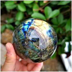 Home Collections Health & Household Natural Labradorite Quartz Moonlight Crystal Ball Stone 1pcs (Size : 500)