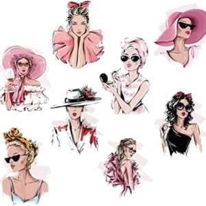 CRASPIRE 16 Sheets Fashion Women Wall Decals Wall Stickers Removable Sexy Window Mural Vinyl Peel and Stick Waterproof Removable Wall Art for Home Room Bedroom Beauty Salon Hairdresser Decors