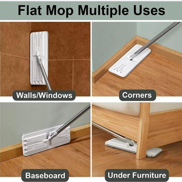 JOYMOOP Mop and Bucket with Wringer Set for Home, Flat Mop and Bucket System, Mops for Floor Cleaning and Wall Cleaner, with 3 Reusable Microfiber Mop Pads - Image 10